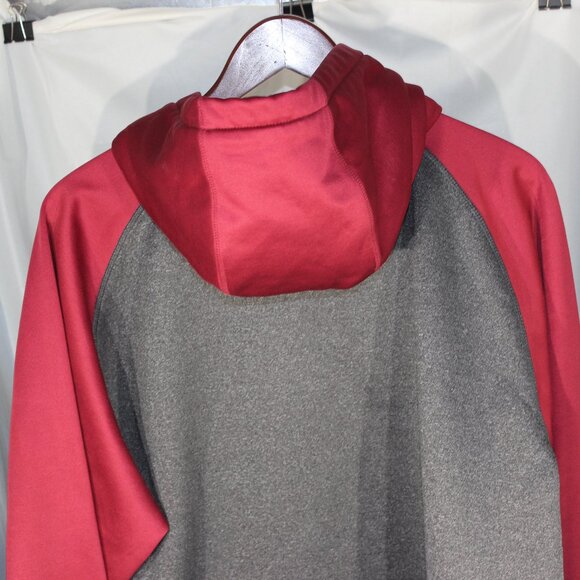 Black Ovis Pull Over Hoodie -Charcoal/Red - Size L - Picture 5 of 9